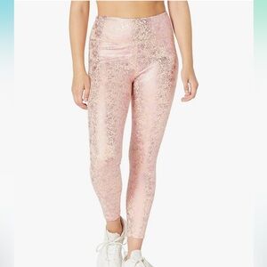 Da skin Foil Print Pink Rose Gold Leggings